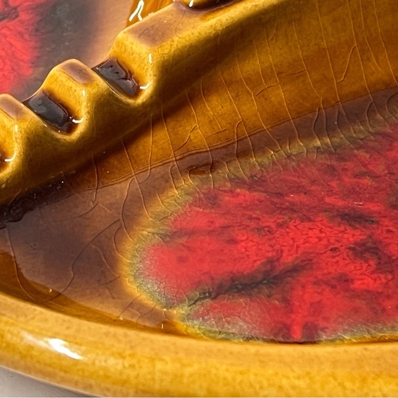 Vintage MCM Wade Of California Ceramic Boomerang Heart Ashtray Coin Trinket Tray - Picture 9 of 13